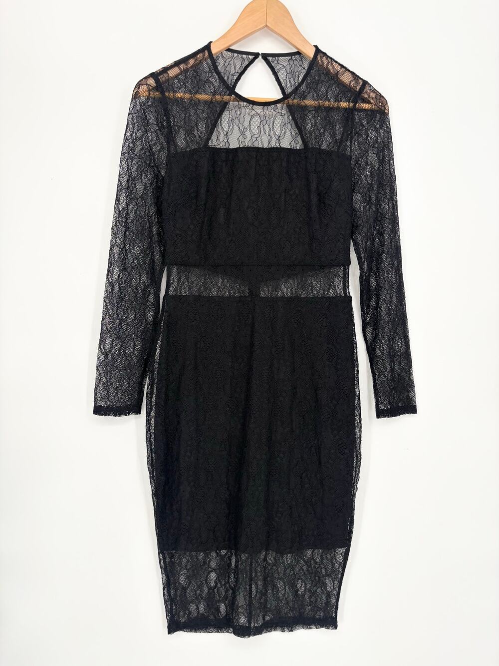 Ali & Jay Black Lace Stretch Cutout Dress Size M